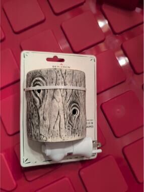 Red Shed Ceramic Birch Log Plug Wax Warmer Whitetail Deer Buck